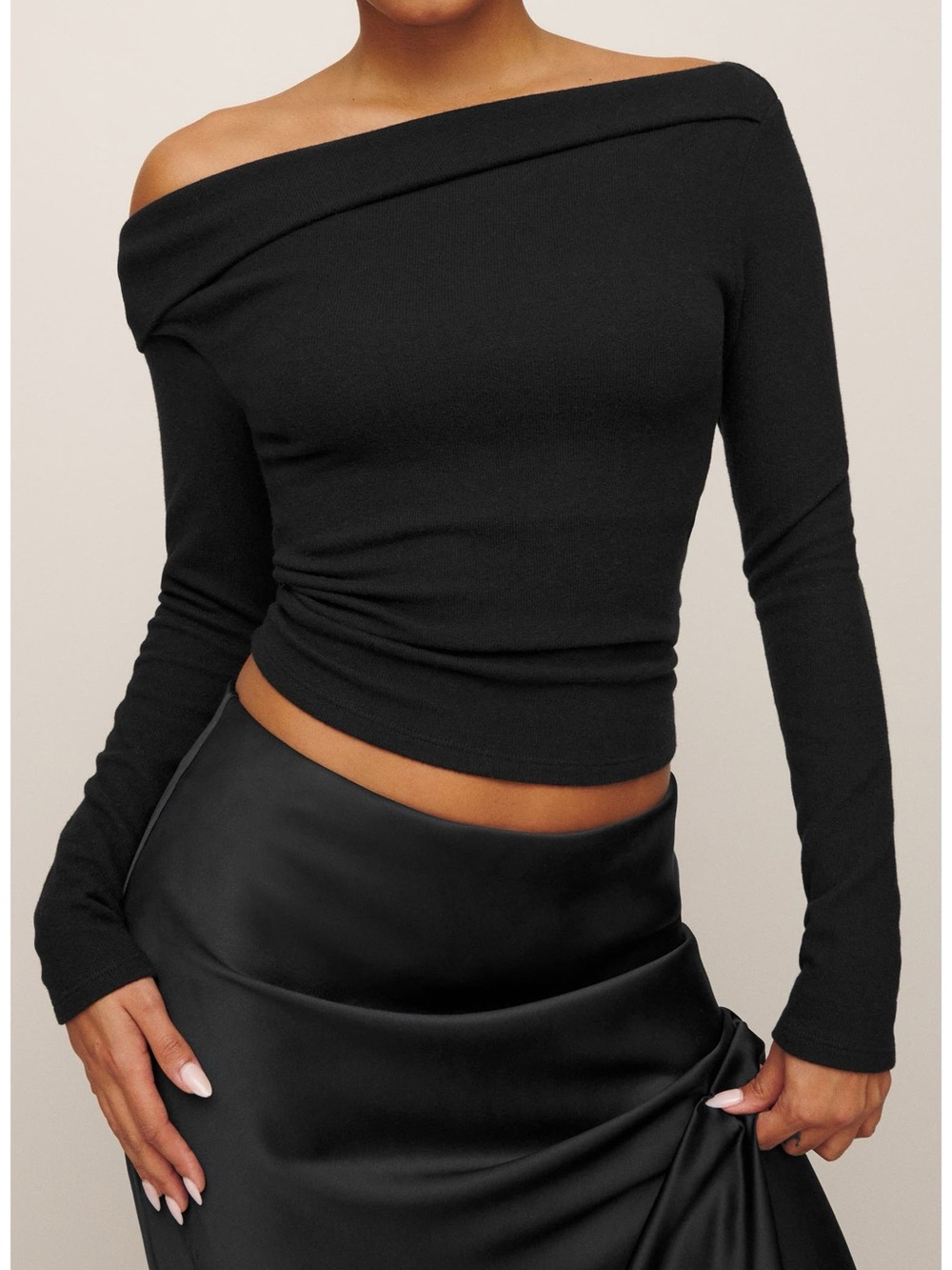 Reformation One Shoulder Knit Top